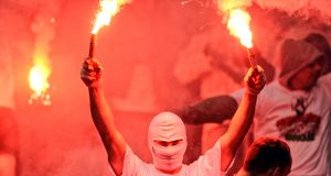 Lengyel futball-huligánok 2015-ben, Varsóban. Fotó: MediaPictures.pl / Shutterstock.com